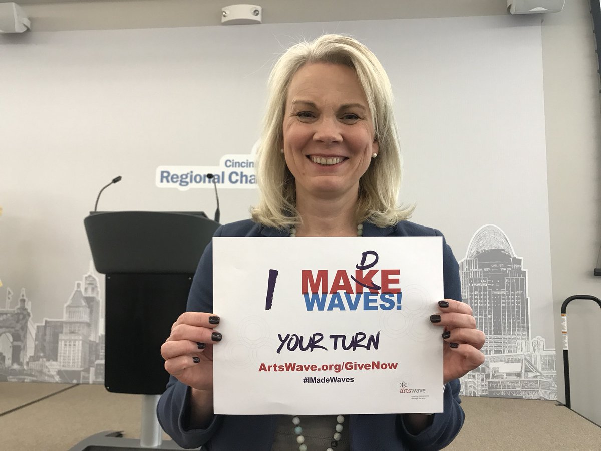 t4tanner's tweet photo. #IMadeWaves—I am with the @ArtsWave board making waves in this year’s community campaign. Your turn! Visit https://t.co/h77VCcJu1N to have your gift doubled! https://t.co/a8eYIiR4LB