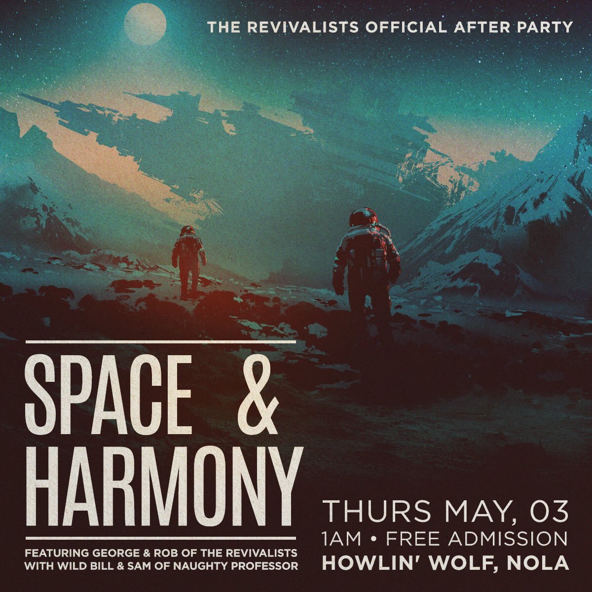 Space & Harmony (@spaceandharmony) on Twitter photo After George and Rob rock the the Saenger Theatre with The Revivalists we keep the #JazzFest party going over at <a href="/Howlinwolfnola/">Howlinwolfnola</a>! #freeshow After George and Rob rock the the Saenger Theatre with The Revivalists we keep the #JazzFest party going over at <a href="/Howlinwolfnola/">Howlinwolfnola</a>! #freeshow