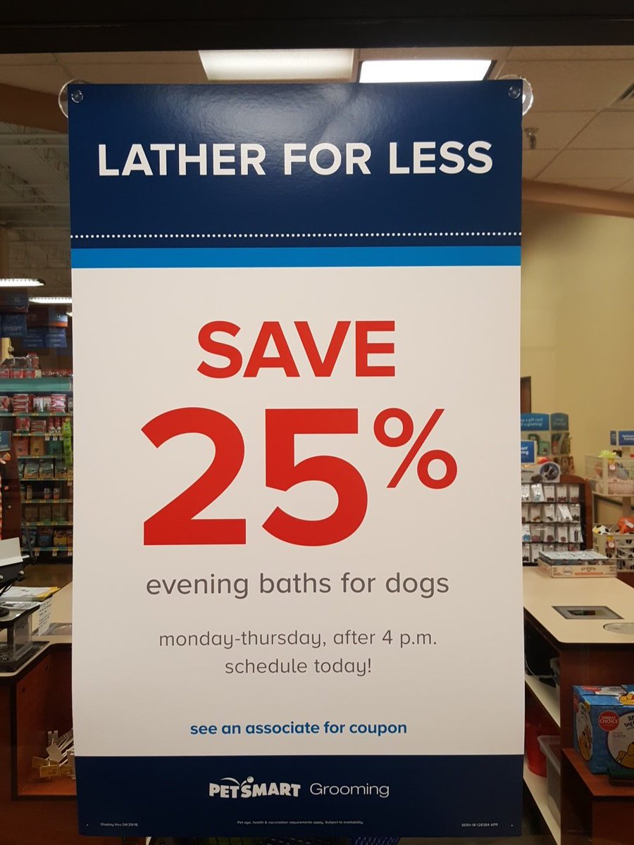 TeamOhlen's tweet photo. Get an awesome #bath for your #dog at a 25% discount Monday through Thursday @Petsmart on Ohlen Rd in #Austin @TeamOhlen @CraigZ_petm #pets #petsmart https://t.co/oJ0cEWO0B3