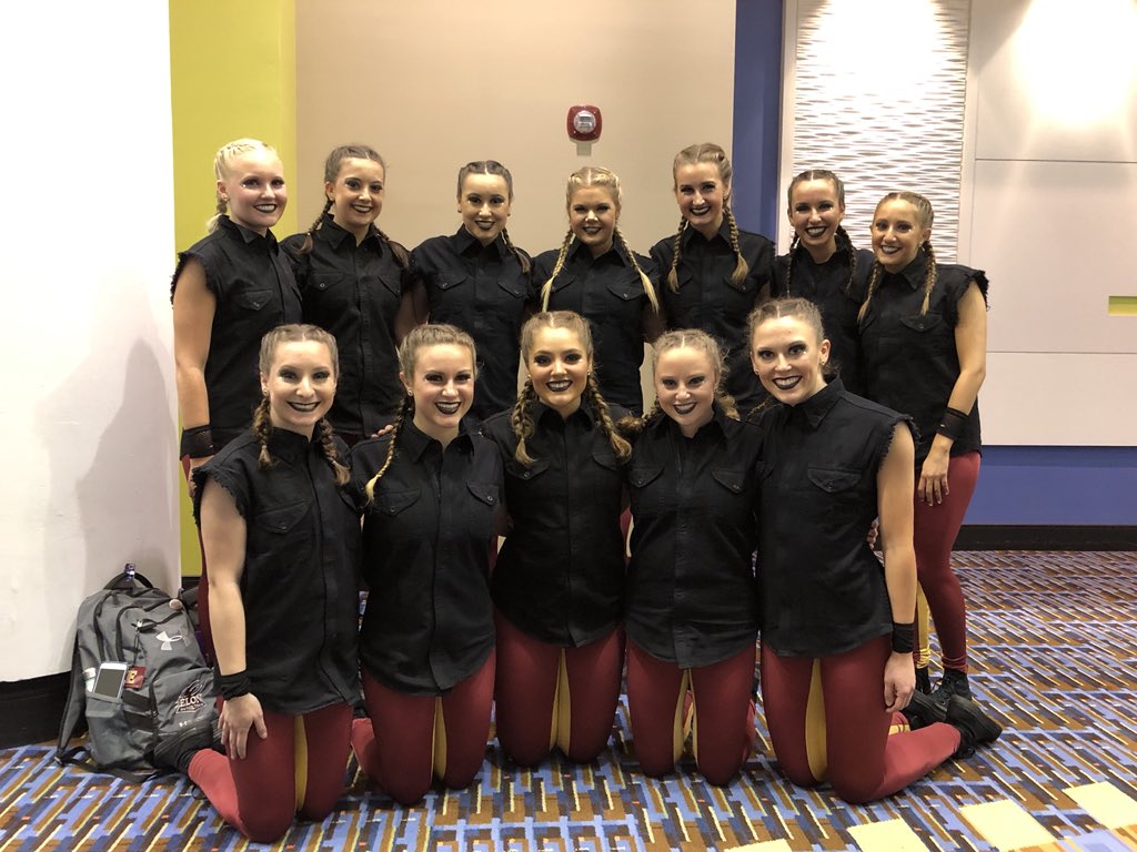 AND WE’RE HEADED TO FINALS TOMORROW! 1st time for this program to make it to the bandshell! Ready to kill it tomorrow morning! 🔥👯‍♀️ #ndanationals #elonphoenix