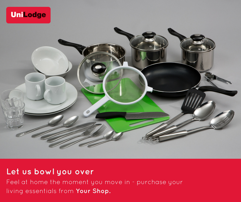 If you’ve got better things to do than shuffle around a certain Swedish home store with a big yellow bag, then head to our online store, #YourShop. It’s pretty much got everything you need but the kitchen sink. unilodge.com.au/shop/