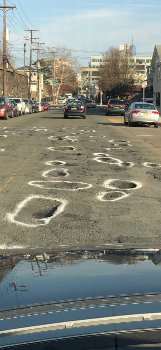 TroianoDan's tweet photo. Just a few potholes on NJ roads .. https://t.co/1MiKbEhEse