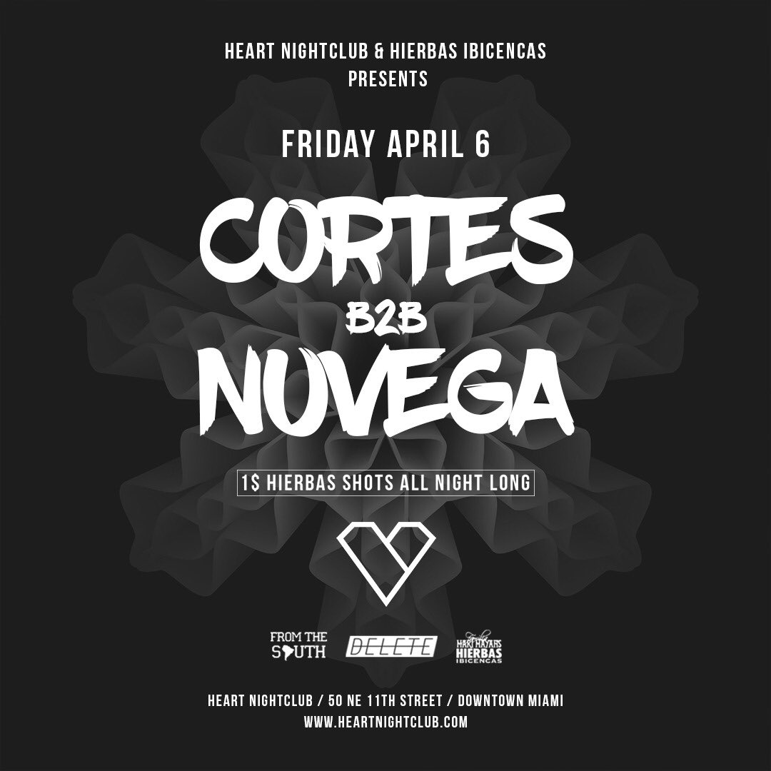 HeartNightclub's tweet photo. • T O N I G H T • 

Cortes B2B Nuvega 

Free Tickets-
https://t.co/V2bGNTRh8o 

#HeartNightClub https://t.co/IxziRmOteo