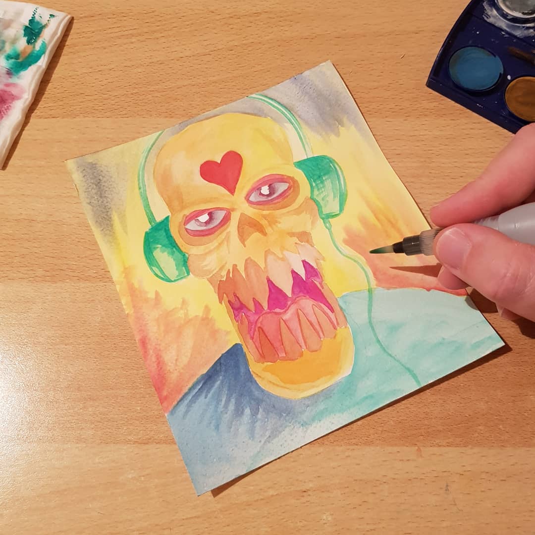 nikolas83gianni's tweet photo. #art #artist #ilustrator #ilustration #digitalartist #traditionalart #traditionalartist #designer #colorlife #colorfull #skull #heart #headphones #nikolass #nikolass83 #nikolass83gianni #deviantart #penup #waterbrush #waterbrushpen #watercolor #unipin #pilotmarker #srbija #serbia https://t.co/GchHXBS1q9