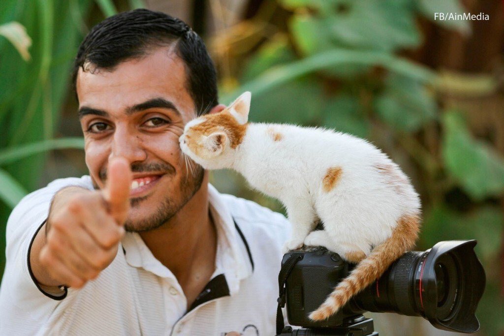 YousefMunayyer's tweet photo. Yasser Murtaja, Palestinian photojournalist, was murdered in Gaza today by the Israeli military with a sniper's bullet to the chest. Images from today are too graphic. Remember him as he was; a person who loved life. https://t.co/t5MLDbJSyK