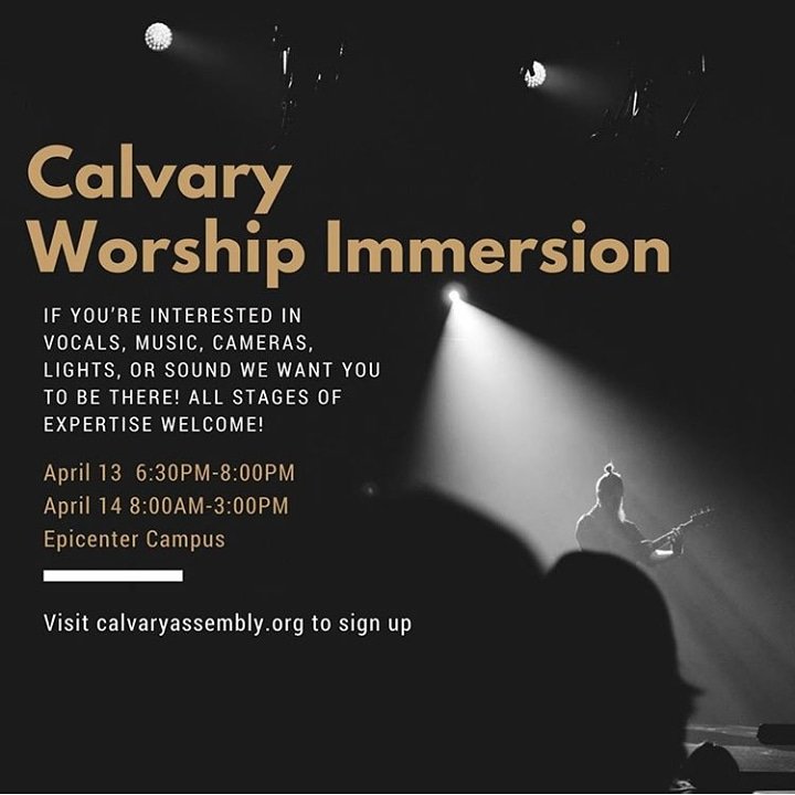 _elevatelive_'s tweet photo. If you haven't signed up for this and you are currently a part of @CalvaryLive's or @_elevatelive_'s worship team or you would like to be a part of either; it is crucial to sign up and attend! It will bless you and open your eyes to the vision being cast! https://t.co/JGwC792B4K