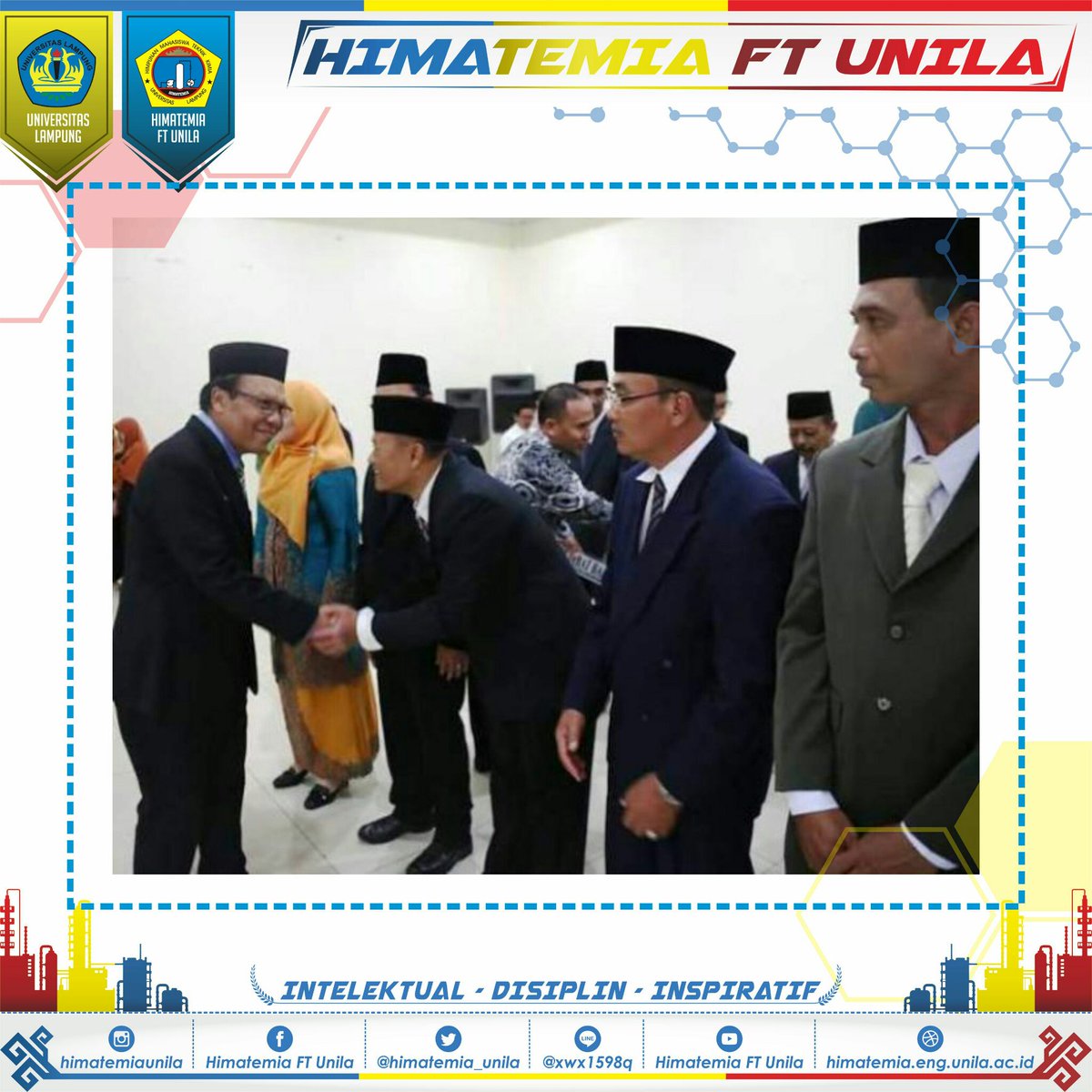 himatemiaunila's tweet photo. SELAMAT ATAS DILANTIKNYA
Ir. Azhar, M.T.
Sebagai
Ketua Jurusan Teknik Kimia FT Unila

Taharrudin, S.T., https://t.co/b1EesZgBeV.
Sebagai
Sekretaris Jurusan Teknik Kimia FT Unila

Dr. Elida Purba
Sebagai
Sekretaris Lembaga Pengembangan Pembelajaran dan Penjaminan Mutu (LP3M) Unila https://t.co/LNlWqshD5T