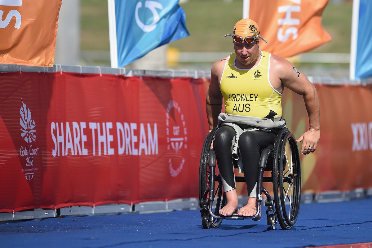 First pictures from the first-ever para-triathlon event in Commonwealth Games history currently underway on Day 3 of Gold Coast 2018.