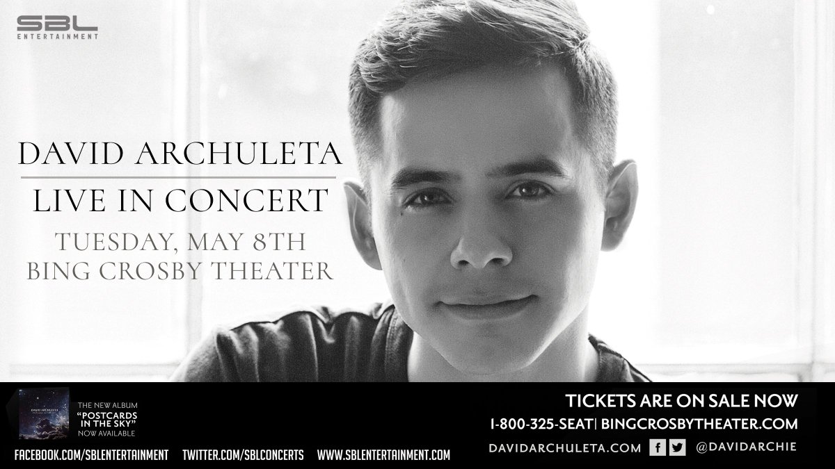 Make plans to spend an evening with David Archuleta as he performs music from his latest album, as well as other familiar hits. Get tickets now thru @TicketsWest at bit.ly/2EpRIP5. #davidarchie