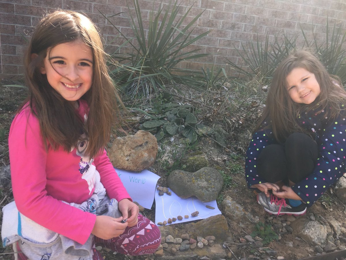 Unicycle1Wheelr's tweet photo. We spent so much time outside today! The students worked in groups to design and create businesses and products using the natural resources in the courtyard! Then they used their knowledge of coins to be producers and consumers! One group sold fishing lessons! https://t.co/32JNrpJiEL