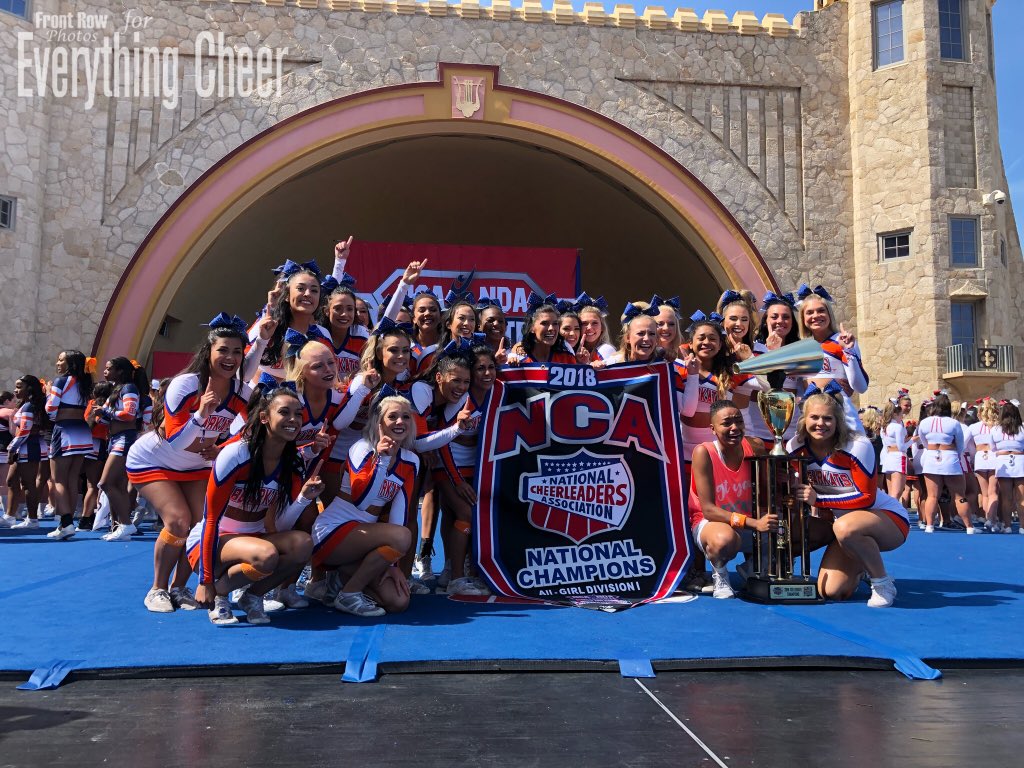 ECMagazine's tweet photo. Congratulations Sam Houston State University! All Girl DI National Champions! #NCAnationals https://t.co/1NIW5CpN1F