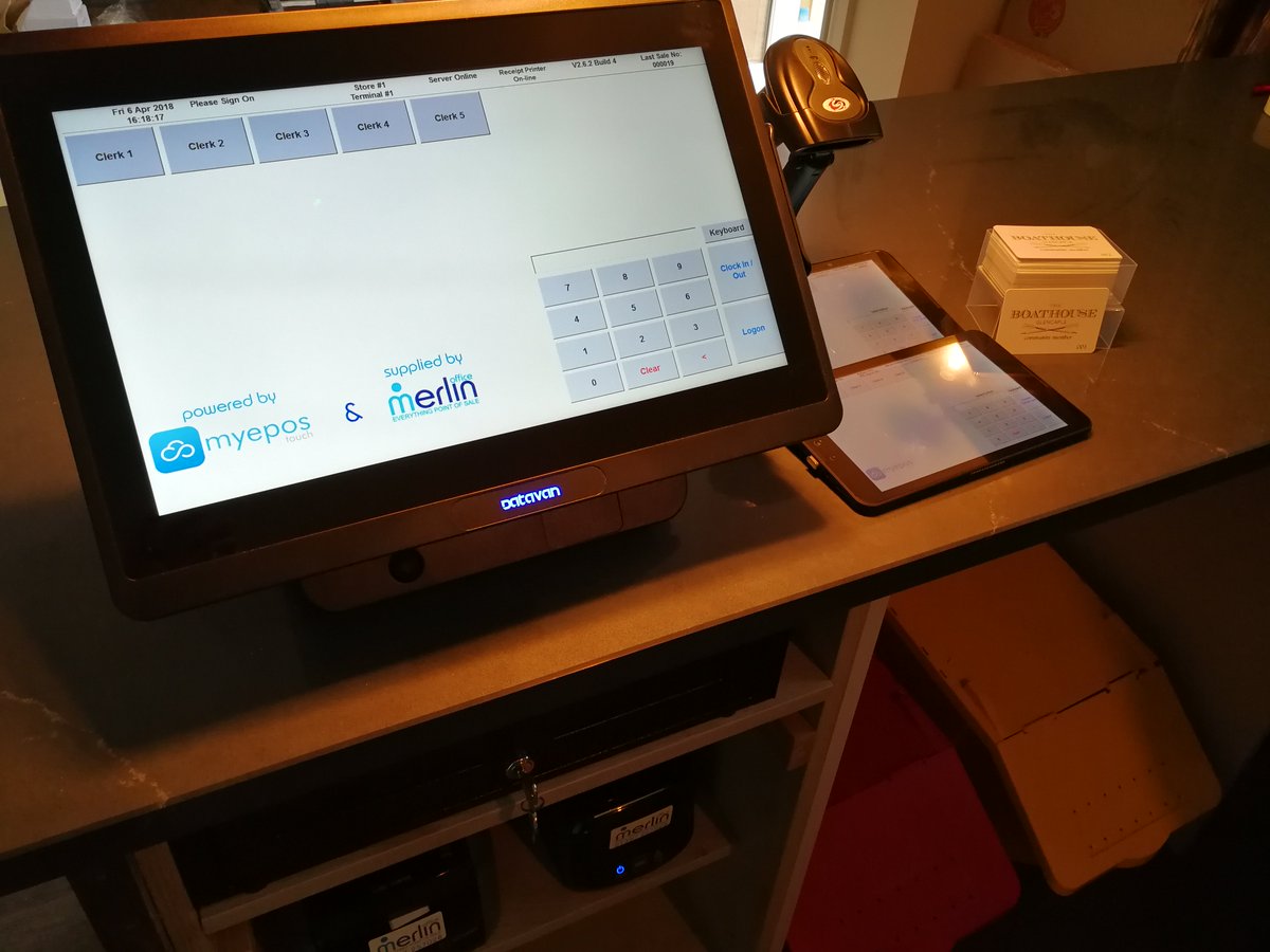 MerlinOfficeLtd's tweet photo. The stylish Datavan Tango powered by the excellent @myepos_com software along with a tablet ordering system and customer loyalty cards going in today at The Boathouse, Glencaple. https://t.co/tJnXpSXY1s