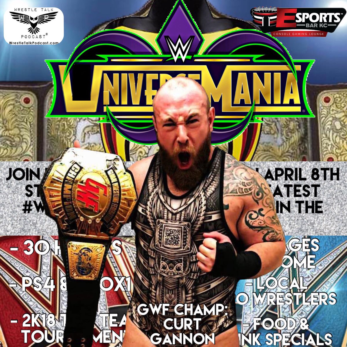WrestleTalkCast's tweet photo. Breaking news: 
@GWFent Heavyweight Champion @SuplexTheWorld will be at #UM4 meeting with fans and signing autographs! Be there! https://t.co/2G3w6TrSAx