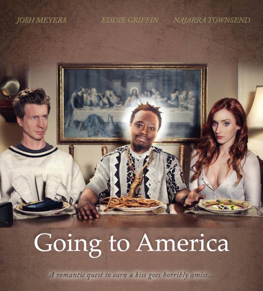 DaveVescio's tweet photo. Let's play the movie poster game! Here's two posters for my @SonyPictures movie #GoingToAmerica. Which one is your favorite? https://t.co/eSjCPCQ3ue