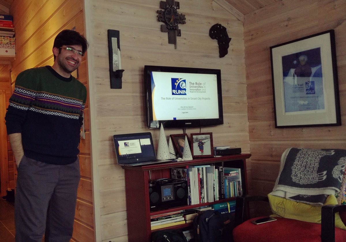 sergioman90's tweet photo. @UtkuAlpaydin presented his #Research #PaperProposal on the role of #universities in #SmartCity projects.
@RUNINProject #TeamBuilding #Sirdal https://t.co/ljwJaQDIEJ