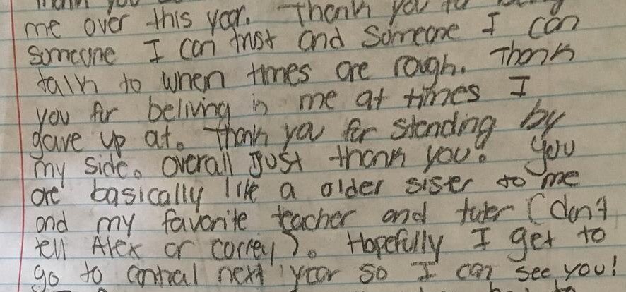 MNYouth's tweet photo. “Thank you for believing in me at times I gave up at. Thank you for standing by my side.” -student to her @AmeriCorps #PromiseFellow! ❤️ #CaringAdults #AmeriCorpsWorks @AmeriCorps @Voices4Service @ServeMN @statecommission @AmericasPromise @ServiceYear https://t.co/sUnkQuvbdD