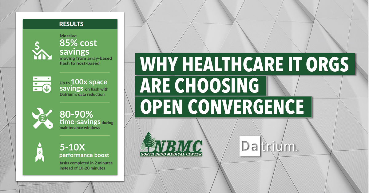 Datrium's tweet photo. #NorthBendMedicalCenter : Why #openconvergence is right for #HealthcareIT https://t.co/8qmAQ2N8W4 https://t.co/0lFeeUzphb