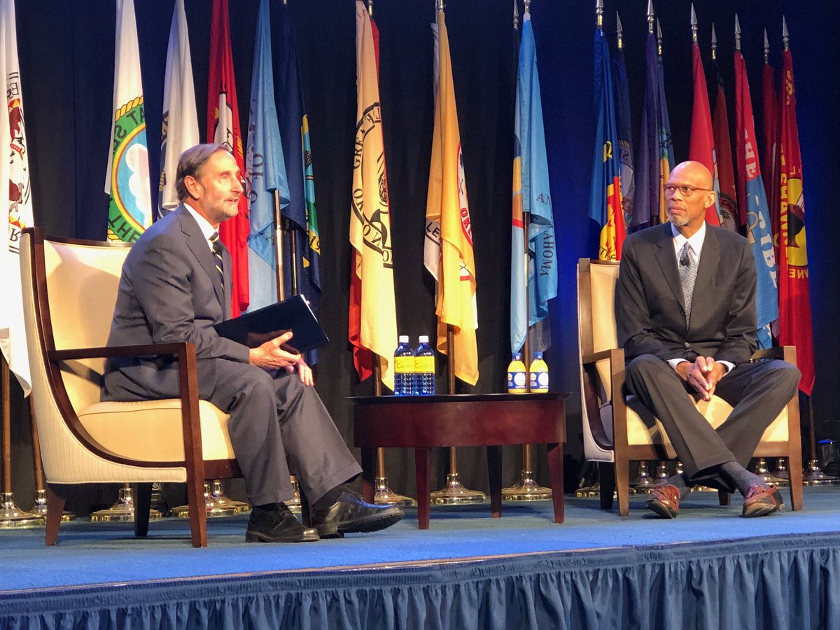 DonBetz's tweet photo. UCO and NCUR 2018 are proud to welcome Kareem Abdul Jabbar to this national gathering celebrating undergraduate research. Over 4000 are here from every state and 19 countries. https://t.co/kztJT5jZKe