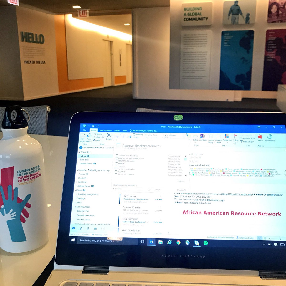 YMCAJennyMiller's tweet photo. Talk about working remotely! Thank you @ymca for hosting an amazing 3 days of connection and inspiration as the US delegation begins our journey in supporting @ymcaeurope to plan #YMCA175 !!! #YforAll #youthvoice #BuildingAGlobalCommunity #LookoutLondon #myfirstTweet https://t.co/OccNnYSEHl