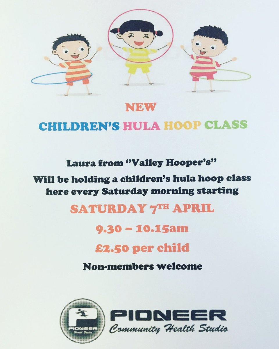 Don’t forget our children’s Hula hoop fitness class is starting tomorrow 9.30-10.15am.