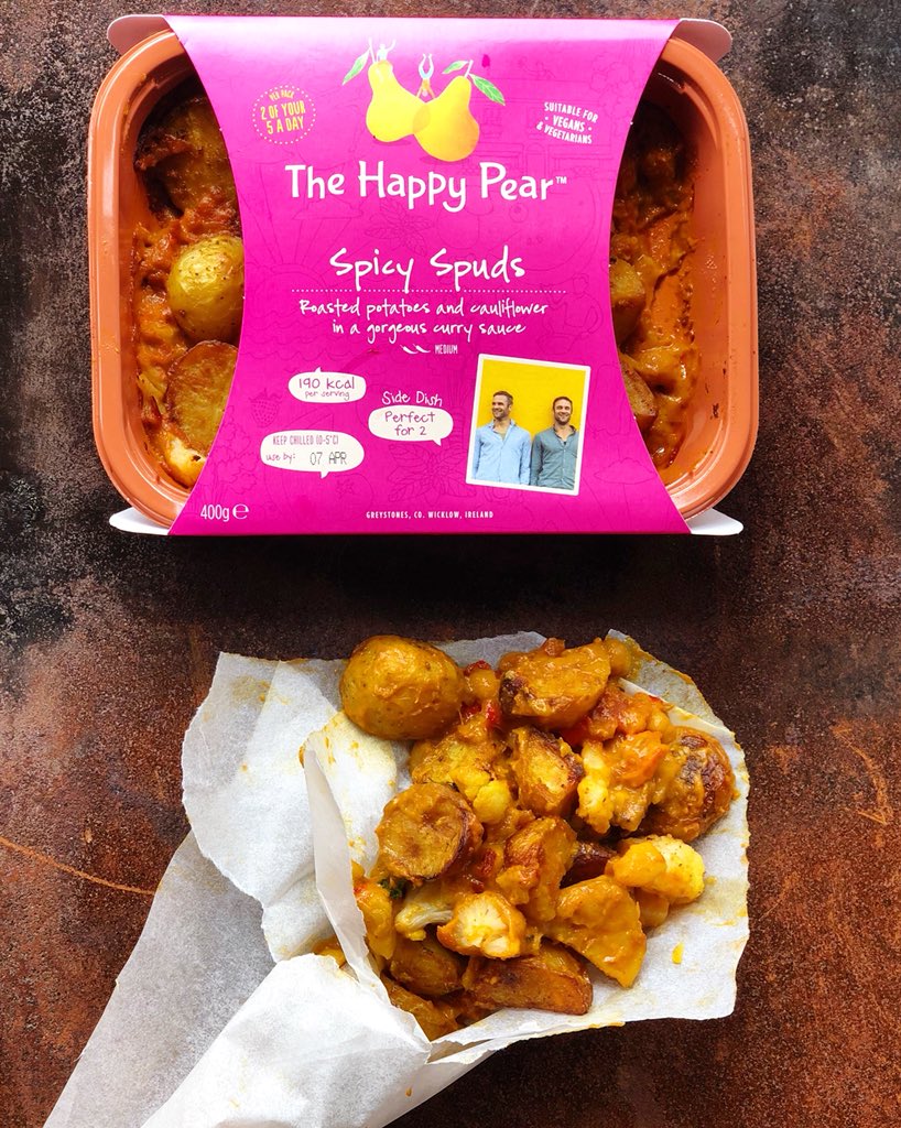 thehappypear's tweet photo. GIVEAWAY 🙌 - it’s Friday Fake-away night and we’re offering you the chance to win a week’s supply worth of our new Spicy Spuds side dish we’ve just launched in @supervalu_irl nationwide, a healthy side to add a bit of spice to your weekend. Simply RT to enter 
#fakeaway https://t.co/mp3RayINyu