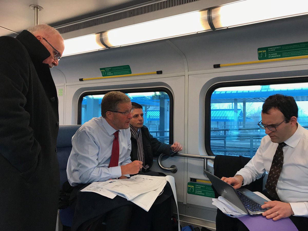 Metrolinx's tweet photo. A little winter weather didn’t stop Phil Verster from visiting @NiagaraRegion today. He had a productive meeting with @TownofGrimsby, @NiagaraFalls, @TownofLincolnON and @St_Catharines about bringing more @GOTransit service to the area. https://t.co/gtGz3Viwo8 https://t.co/DlFd8AXhMV