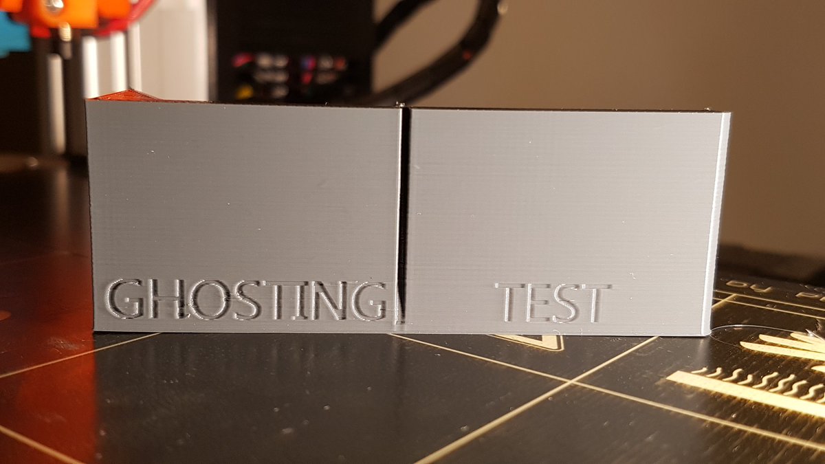 adiemoore1's tweet photo. Just finished the ghosting test from @makersmuse on my modified #prusaMK2s  came out pretty well me thinks. https://t.co/GVXLCkNMVj