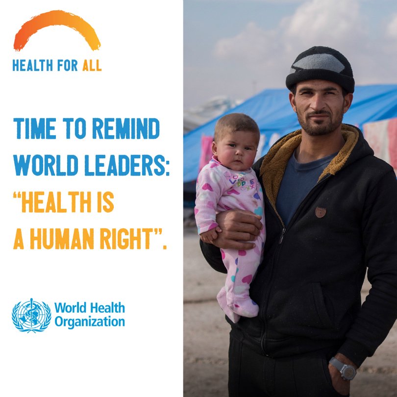 UNGeneva's tweet photo. It’s time to remind world leaders: “health is a human right”. 

Tomorrow, 7 April is World Health Day: https://t.co/SRr3B2Sd1x #HealthForAll - via @WHO https://t.co/Av7Lt4FcsU