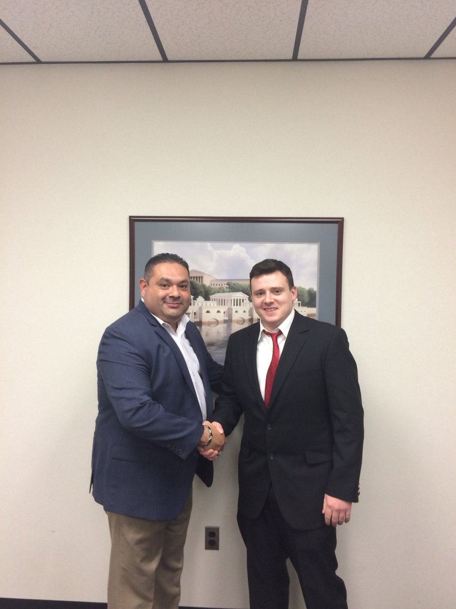 North Feeder Division Manager Rich Pacheco congratulates Joseph Weiseman on his promotion to Feeder Dispatch Supervisor!