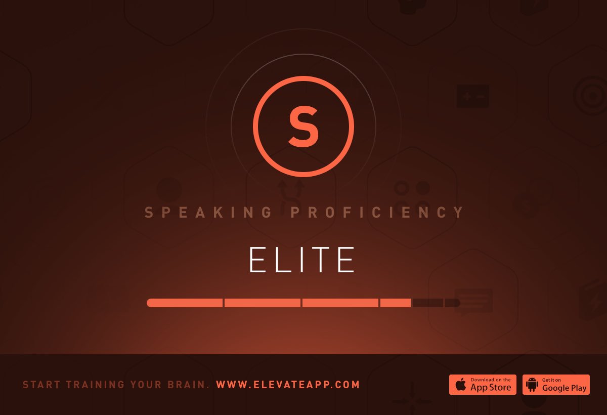 vallyhon's tweet photo. My skill level on @ElevateLabs in Speaking is now Elite. Download the app for free: https://t.co/uUNk6oGQDa https://t.co/5qLyXqoyGz