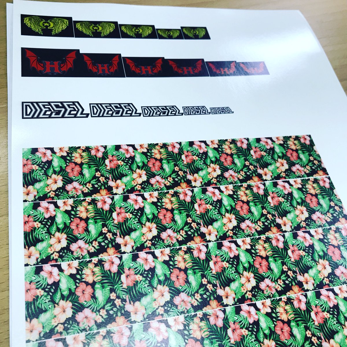 AnomalousCustom's tweet photo. First set of decals printed, ready to experiment with working with them on future customs. #customs #customfigs #figlife #dieselretro #hardakus #omega #joeyryan https://t.co/buFD5GPmHH