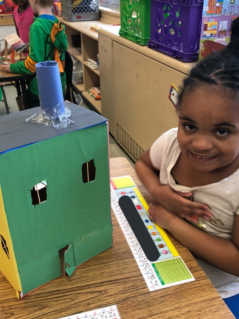 MrsWaurin's tweet photo. Ss share their STEM home assignments. Their assignment was to build a shelter. @VictoryVillaes @mroberts_bcps https://t.co/ZWStXHGUfE