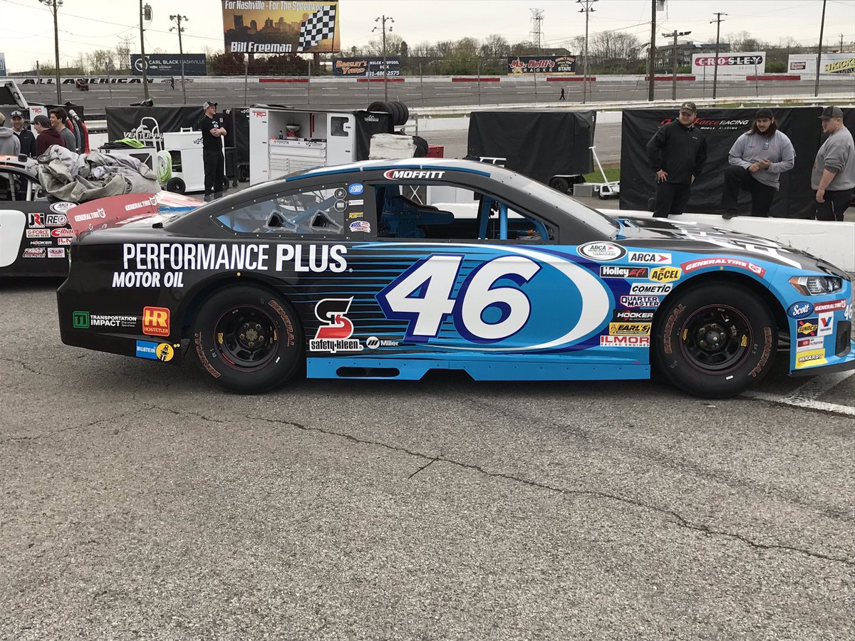 thadmoffitt's tweet photo. Just unloaded the @PerformancePOil car ready to go to battle for that 🎸 tomorrow night at 9pm EST. tune in to @MAVTV and never miss a lap! https://t.co/6jmG1t1goF