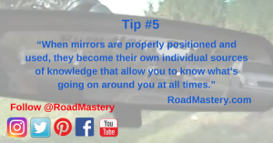 RoadMastery's tweet photo. #DrivingTip #5
How often do you use your mirrors? Is it ‘only’ when you need to or are they something you continually use in order to take in information? Mirrors help #fuelefficiency #trafficcongestion and #preventaccidents.
#roadmastery https://t.co/tDboZdw6bN https://t.co/1qYqPhCdKX