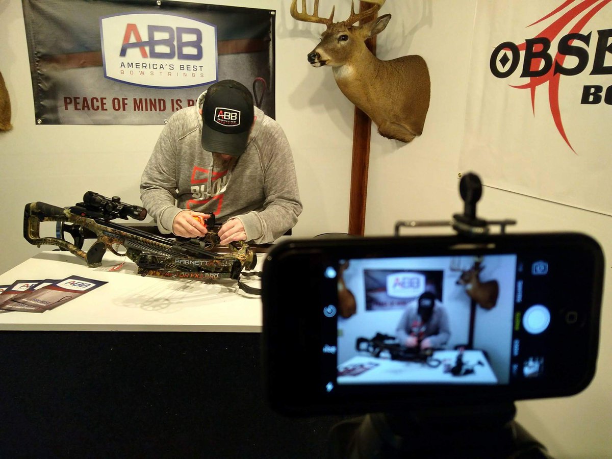ABBbowstrings's tweet photo. We pulled Tim out of the office and placed him in front of the camera. Working on a crossbow project with our RHINO-X Series Bowstrings. #ABBStrings #CustomBowstrings #RHINOX #Archery #Hunting #BarnettCrossbows #Crossbow https://t.co/L1gwlmLX0J