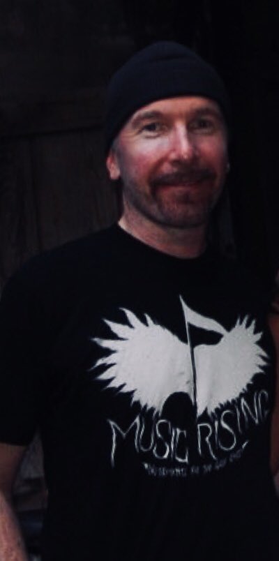 U2_Ritababy's tweet photo. get your order in ASAP to have this T-shirt on @ #U2eiTour #The Edge fans show your support for @RealMusicRising, his heart &amp; soul dedication in #bringingBackmusic to the kids that are waiting for their musical instruments lost in #NaturalDisasters2017 https://t.co/mSFoSZkkeV https://t.co/RJYXYRRWiF