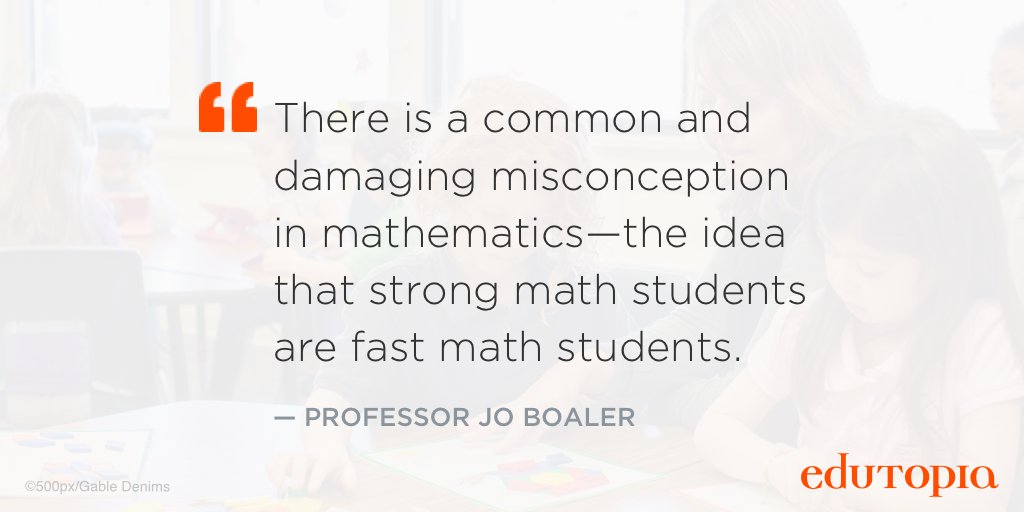 edutopia's tweet photo. It's not always about speed. https://t.co/6mmX52B7Nv