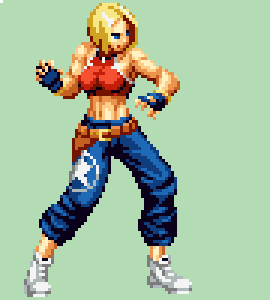 ドット絵 #pixelart #KOF14 手直し版 ブルー・マリー