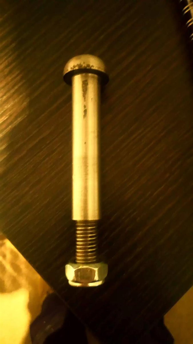 DinoEngineerin's tweet photo. A bolt made for going through the pedal crank on an exercise bike it was turned down to size and a thread put on thrn the head was heated made into an Allen key fitting
#turning #metal #shaping #re-made #threading #heating #forging
  https://t.co/9ARAZS0JHr https://t.co/vMvp1Hsd3o