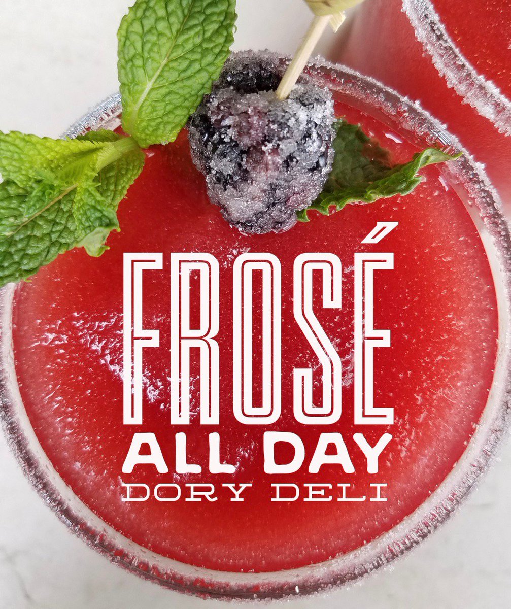 DoryDeli's tweet photo. Say hello to Frosé! Get ready to experience the ultimate summer drink!
Available now exclusively by Dory Deli. https://t.co/ELpzORBYIL