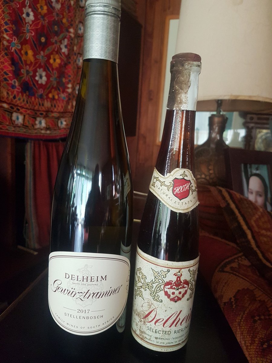 micsloveswine's tweet photo. Then &amp; Now!! @Delheim still producing beautiful wines all these yrs later! Guwurztstraminer'17 enjoyed with Pork Belly!! Outstanding! https://t.co/CupAd8X44g