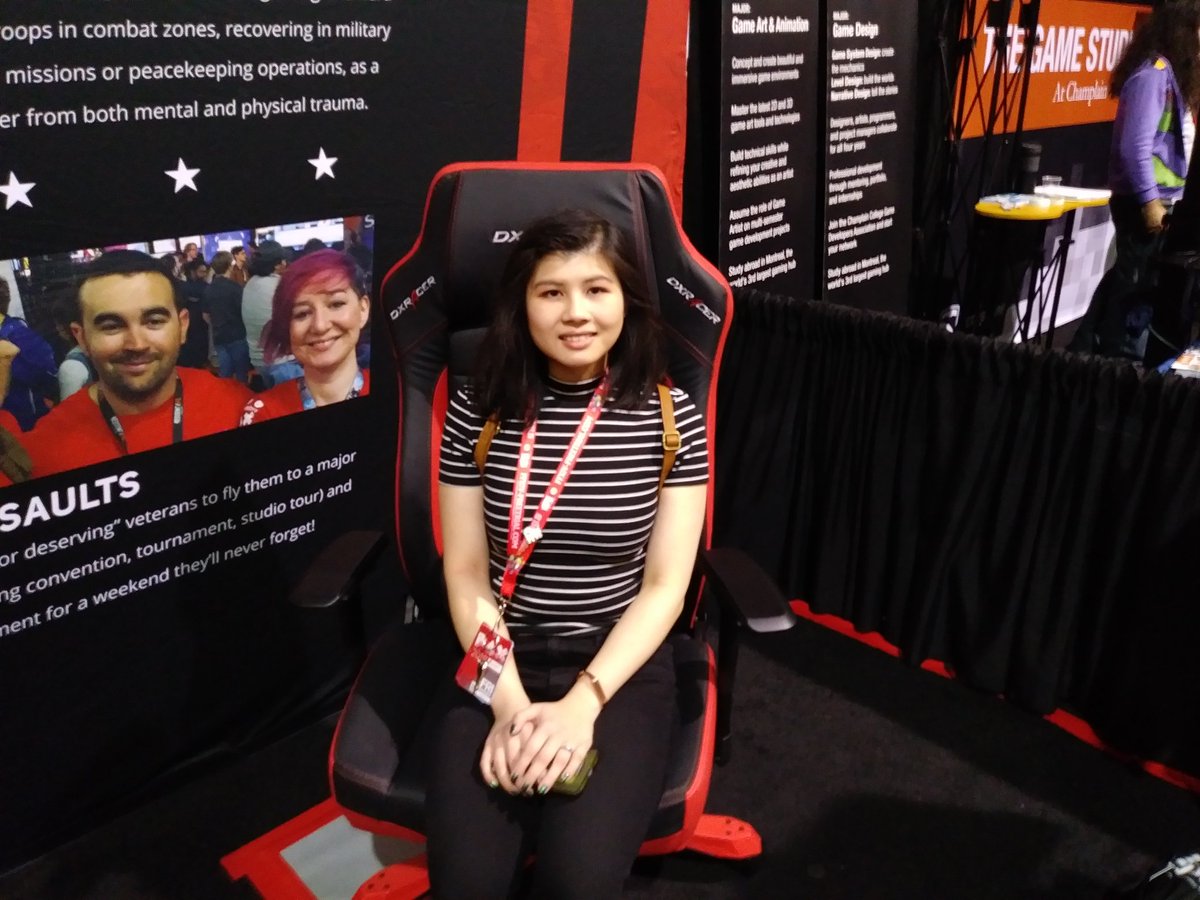 quadcapable's tweet photo. Great news from StackUpDotOrg Gratz to our DXRacer chair winner for today! 

#StackUp with us tomorrow at booth # 10016 for your chance to win! https://t.co/3wSFfDQGB5 #stacktfup #charity #orlandostack