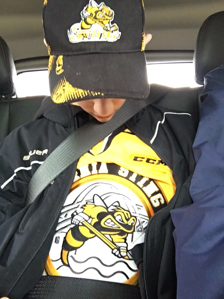GuntonK's tweet photo. Off to cheer on the @StingHockey in Kitchener! https://t.co/jGryZonUrJ