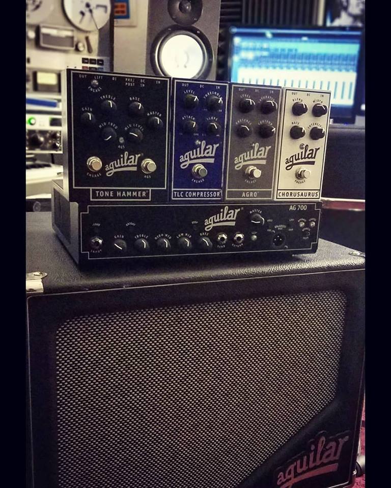 aguilaramp's tweet photo. “I get a lot of compliments on my bass tone and this gear right here is a big reason why. Doesn't matter if I'm on stage or in the studio #Aguilar always has me sounding right!”
Thank you #DannyMills (Charlie Puth, Elley Duhe)! #AG700 #SL112 #ToneHammer #TLC #AGRO #Chorusaurus https://t.co/CW12B0GDNU