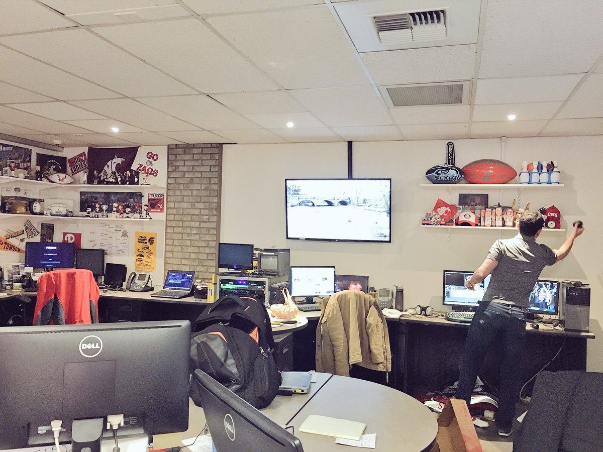 TViydo's tweet photo. KREM 2 Sports. Where sports memorabilia and its shelving are art forms. @DarnayTripp @KREMEvan #KREMBTS https://t.co/JM05sXNyOf