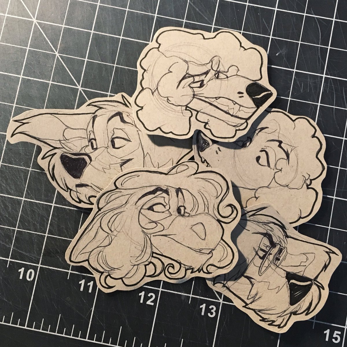 making little hand drawn original stickers to go in the patreon sticker club packages this month since theyll be going out a little late 