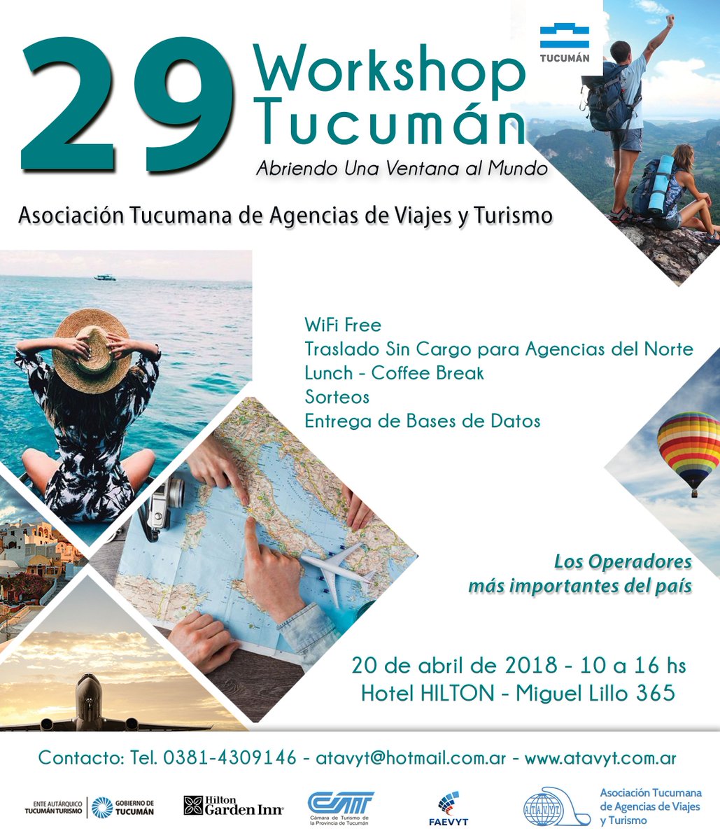 WORKSHOP TUCUMAN
La pre-acreditacion  podrá hacerla accediendo al siguiente link: intercloudy.net/1260/29worksho…

  o ingresando a nuestra página web:atavyt.com.ar