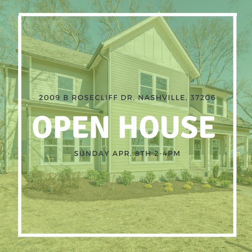 LiveParagon's tweet image. OPEN HOUSE! 
2009 B Rosecliff, 4 BED/ 2.5 BATH, 2261 sq. ft.
$439,900
MLS:1910294
New construction single family home by the Paragon Group in East Nashville. Energy Efficient upgrades including EnergyStar windows and Full Foam insulation.
