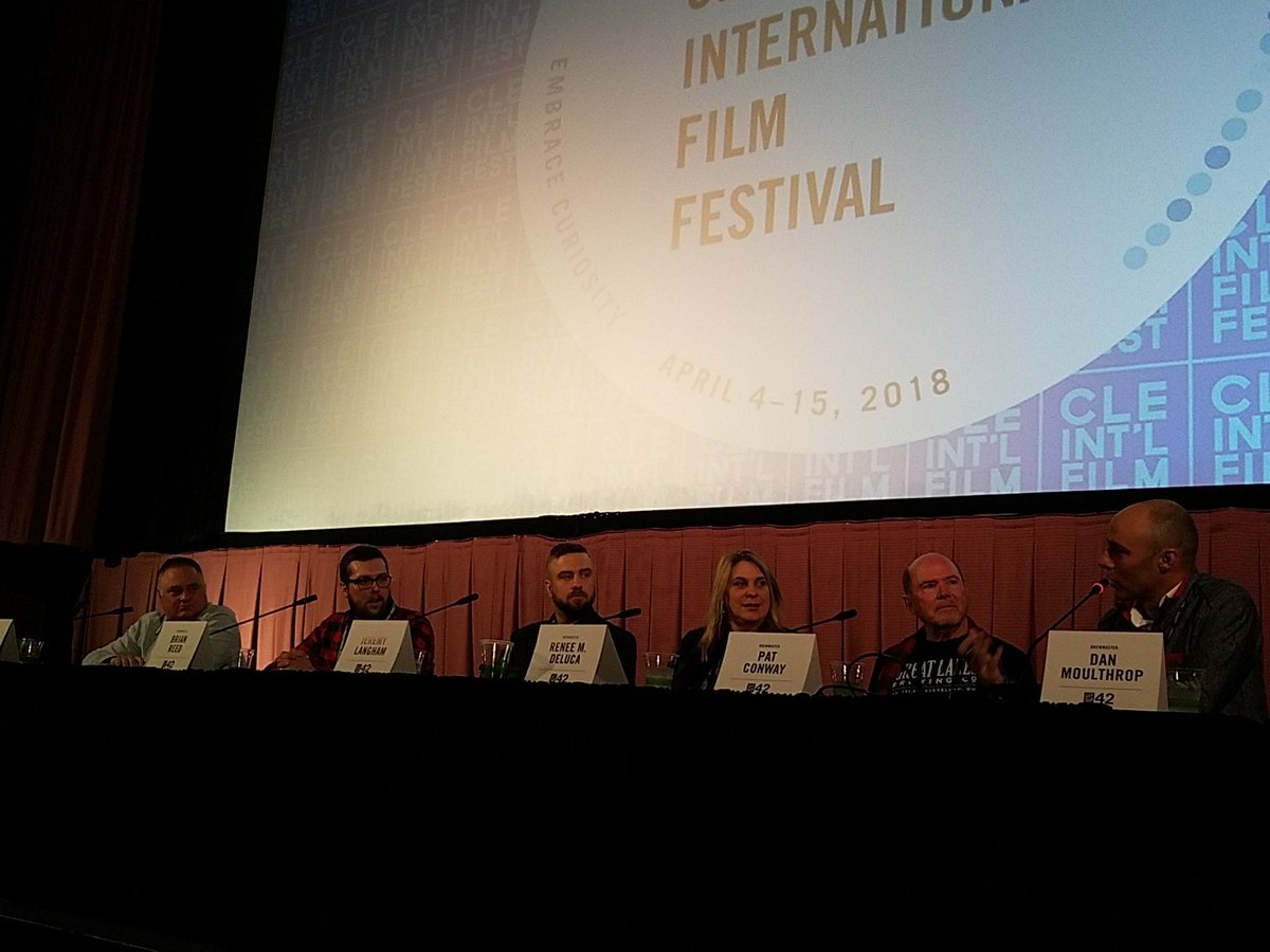 GLBC_Cleveland's tweet photo. GLBC co-owner Pat Conway joins "Brewmaster" director Douglas Tirola, Master Cicerone @BrianIsBeering, @ironbornebw, and @BrewersDaughter for a #CIFF42 FilmForum panel discussion! 

@CIFF https://t.co/8pGV9Pi5dX