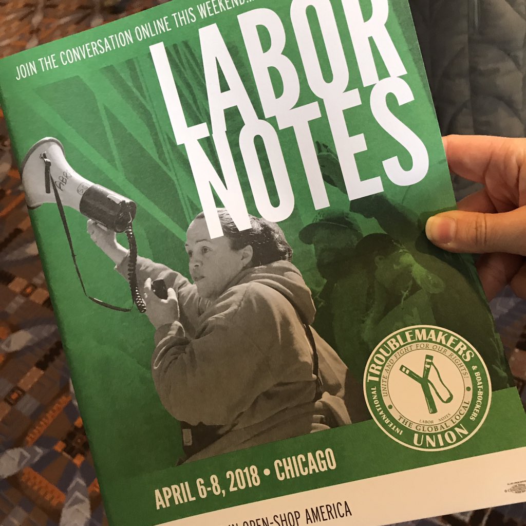 nyguild's tweet image. Power in members! Power in one voice! We're thrilled to be at #LaborNotes 2018 with our members and other union and community activists from across the country.